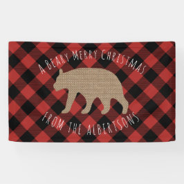 Beary Merry-kerstbanner Spandoek