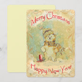 Beary Merry-kerstkaart Feestdagenkaart (Voorkant / Achterkant)