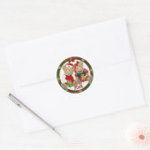 Beary Merry Kerstmis 20XX Ronde Sticker (Envelop)