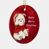 Beary Merry-kerstteddy Bear Ornament (Rechts)