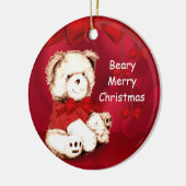 Beary Merry-kerstteddy Bear Ornament (Links)