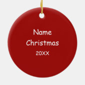 Beary Merry-kerstteddy Bear Ornament (Achterkant)