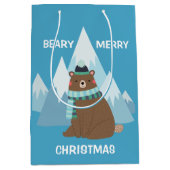Beary Merry Mountain Kerstmis Medium Cadeauzakje (Voorkant)