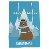 Beary Merry Mountain Kerstmis Medium Cadeauzakje (Achterkant)