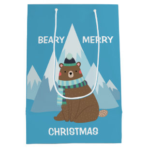 Beary Merry Mountain Kerstmis Medium Cadeauzakje