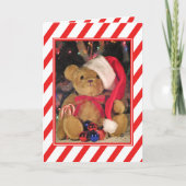 Beary Merry Teddy Bear Kerst Wenskaart Feestdagen Kaart (Voorkant)