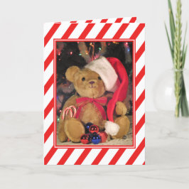 Beary Merry Teddy Bear Kerst Wenskaart Feestdagen Kaart