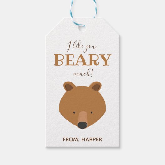 Beary Much Beer Classroom Valentijn Cadeaulabel (Voorkant)