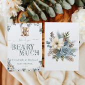 Beary Much Floral Sage Green Genderneutraal Bedankkaart