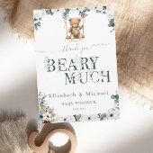 Beary Much Floral Sage Green Genderneutraal Bedankkaart