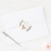 Beary Much Pampas Grass Baby shower Dank u Ronde Sticker (Envelop)