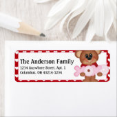 Beary Much Valentijnsdag Adresetiketten d8 Etiket (Insitu)