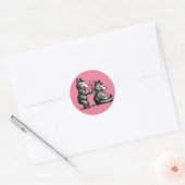 Beary Nice Hairdresser Ronde Sticker (Envelop)