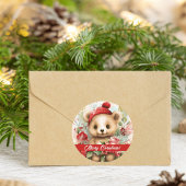 Beary Prettig Kerst Sticker
