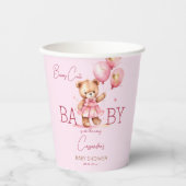 Beary schattig meisje teddy beer baby shower servi papieren bekers (Voorkant)