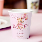 Beary schattig meisje teddy beer baby shower servi papieren bekers