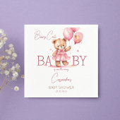 Beary schattig meisje teddy beer baby shower servi servet