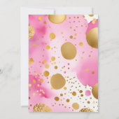 Beary schattig meisje teddy beer baby shower sjabl kaart (Achterkant)