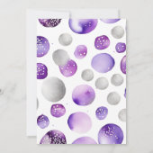 Beary schattig teddybeer paarse lavendel baby show kaart (Achterkant)