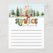 Beary Schattige advies voor het Ouders Baby shower (Voorkant)