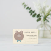 Beary Schattige Boy Baby shower Luier Raffle Ticke Informatiekaartje (Staand voorkant)