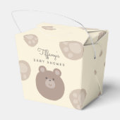 Beary Schattige Bruin Teddy Bear Cub Boy Baby show Bedankdoosjes (Achterkant)