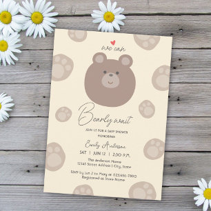 Beary Schattige Bruin Teddy Bear Cub Boy Baby show Kaart
