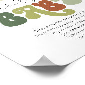 Beary Schattige Woodland Don't Say Baby shower spe Poster (Hoek)