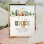 Beary Schattige Woodland Don't Say Baby shower spe Poster