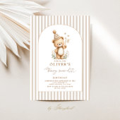 Beary Second Birthday Invitation Kaart