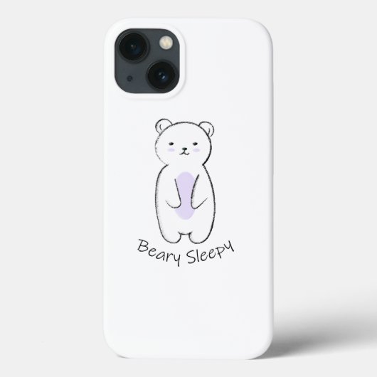 Beary Sleepy Beer Case-Mate iPhone Case (Achterkant)