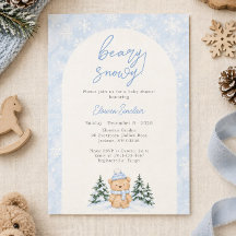 Beary Sneeuwige Winterbeer Baby Shower