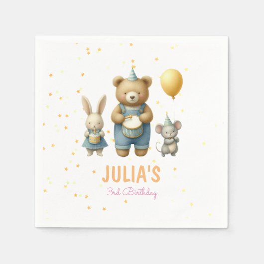 Beary Special Birthday Bash Servet (Voorkant)