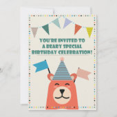Beary Special Birthday Boy Invitation Kaart (Voorkant)