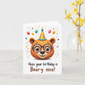 Beary Special Birthday - Schattige Beer Kaart (Gele Bloem)