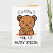 Beary Special Daddy, Teddy Bear Vaderdag Bedankkaart (Voorkant)