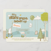 Beary speciale babyshower uitnodiging (Voorkant / Achterkant)