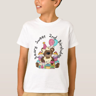 Beary Sweet 2e verjaardag T-shirts en geschenken