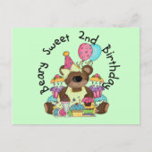 Beary Sweet 2e verjaardag T-shirts en geschenken Briefkaart (Voorkant)