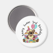 Beary Sweet 3e verjaardag Tshirts en geschenken Magneet (Voorkant / Achterkant)