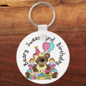 Beary Sweet 3e verjaardag Tshirts en geschenken Sleutelhanger (Voorkant)