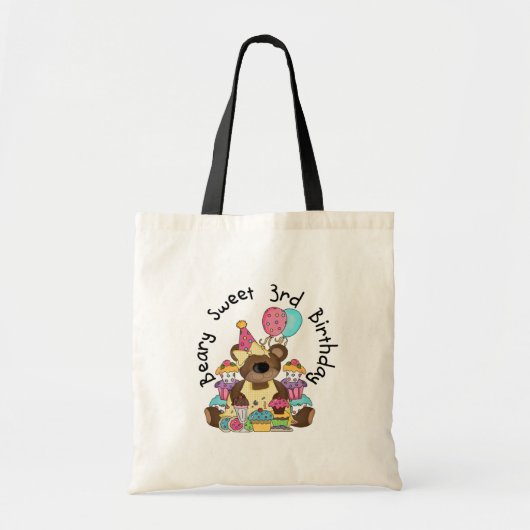 Beary Sweet 3e verjaardag Tshirts en geschenken Tote Bag (Voorkant)