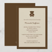 Beary Sweet Baby shower Invitation Neutral Gender Kaart (Voorkant / Achterkant)