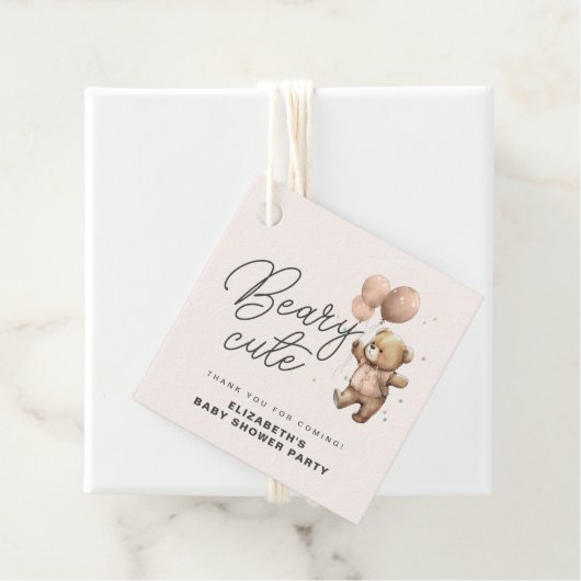 Beary Sweet Baby shower Party Bedankt voor uw koms Bedankjes Labels (In situ)