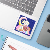 Beary Sweet Dessert Beer | Sticker (Laptop met iPhone)