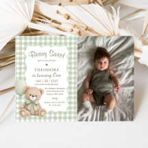 Beary Sweet Groene Ballon Verjaardag Teddy Foto