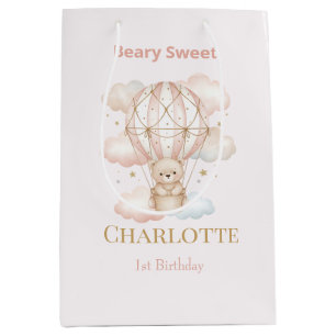 Beary Sweet Heet Luchtballon Verjaardag Medium Cadeauzakje