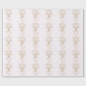 Beary Sweet Heteluchtballon 1e Verjaardag Cadeaupapier (Vlak)