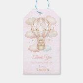 Beary Sweet Hot Air Balloon 1st Birthday Cadeaulabel (Voorkant)