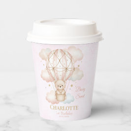 Beary Sweet Hot Air Balloon 1st Birthday Papieren Bekers